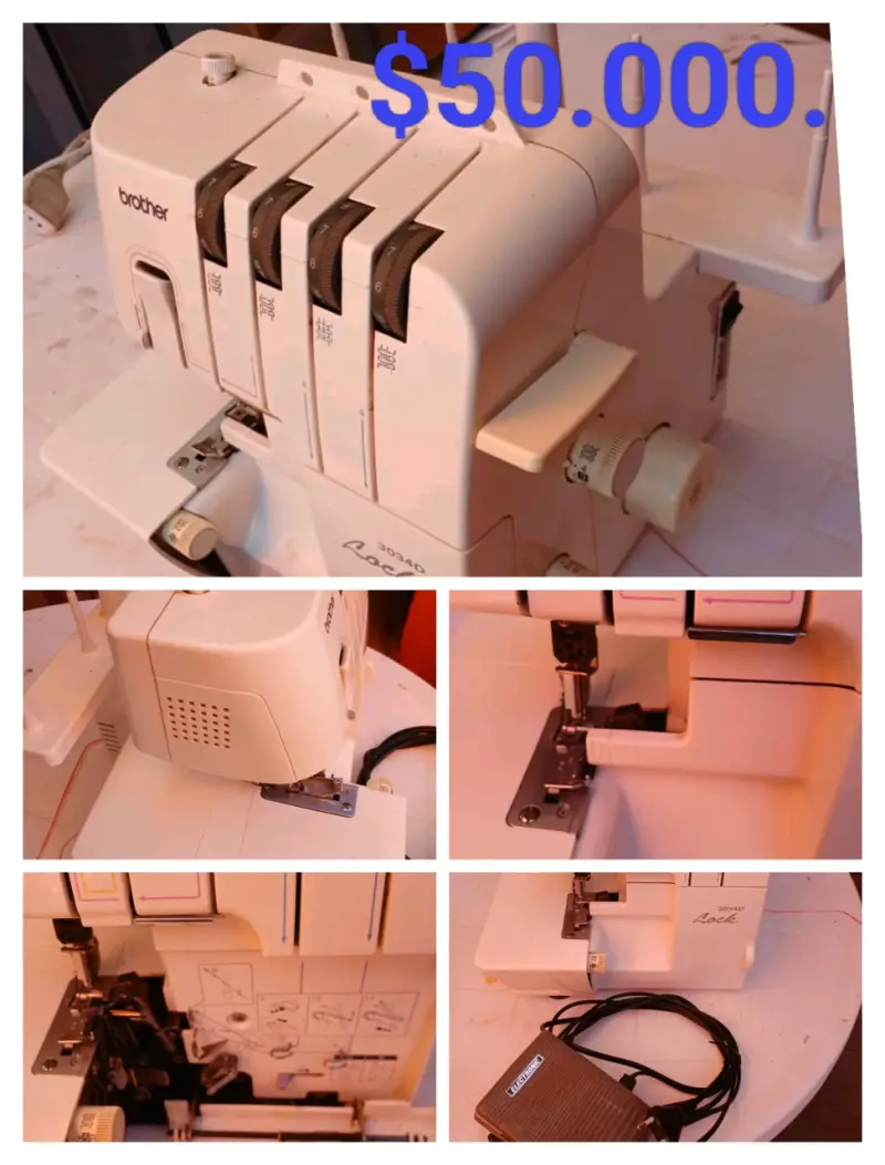 Máquina overlock Brother blanca - 5