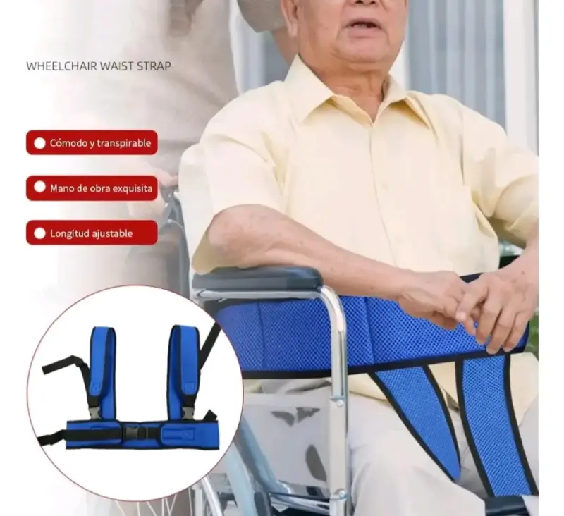 Cinturon de seguridad para silla de ruedas adulto - 6