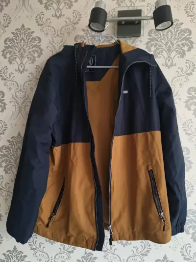 Chaqueta bicolor azul y café - miniatura 1