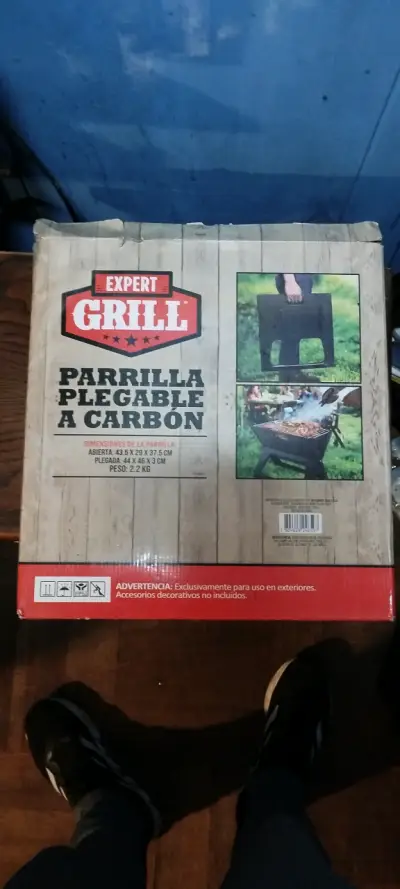 Parrilla plegable a carbón - miniatura 1