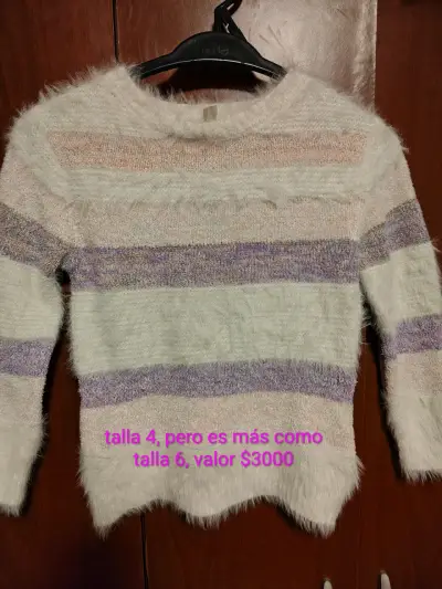 Suéter de rayas peludito - miniatura 1