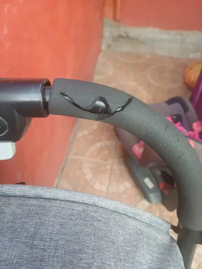 Coche de paseo gris para bebé - miniatura 2