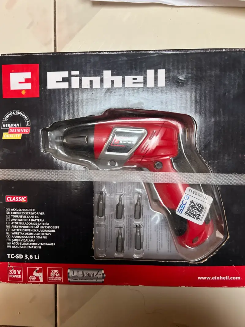 Destornillador inalámbrico Einhell rojo - 2