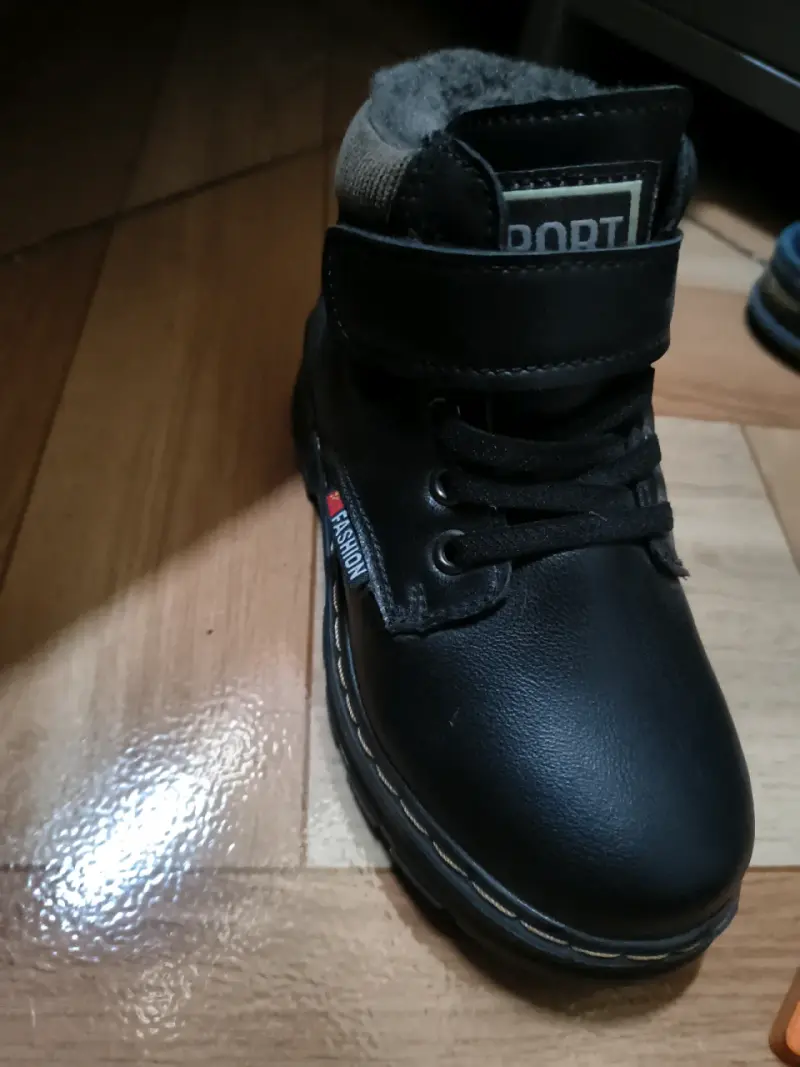 Botas negras infantiles con chiporro - 3