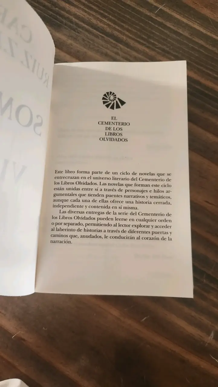 Libro 'La Sombra del Viento' - 2
