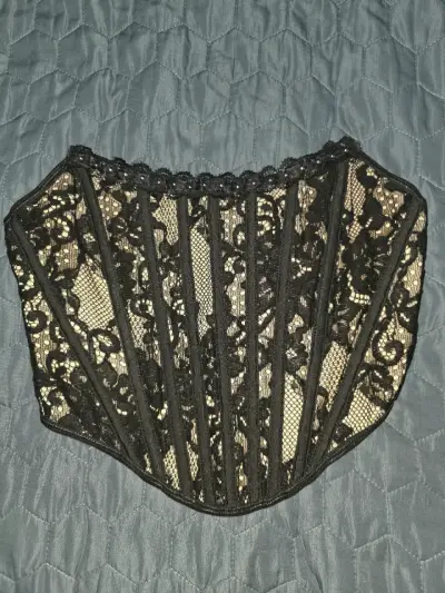 Corset negro encaje elegante - miniatura 5