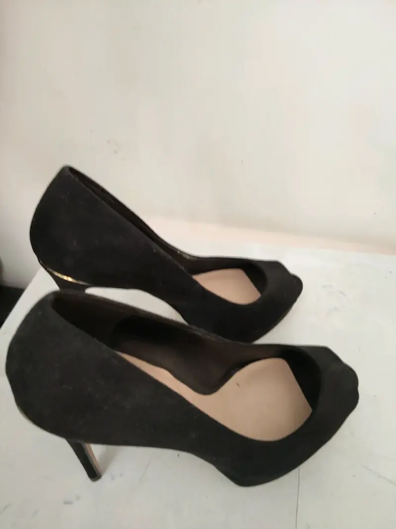 Zapatos negros de tacón alto, 37 orma pequeña - 2