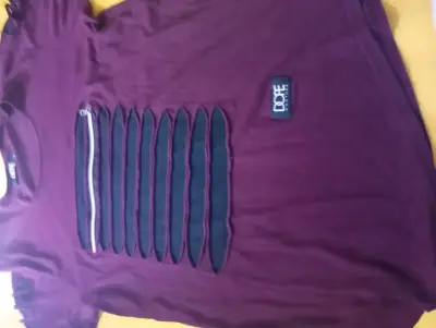 Polera morada con cremallera - miniatura 1