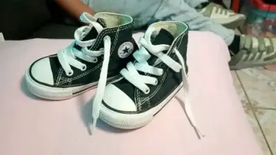 Zapatillas negras de lona para niños - miniatura 4