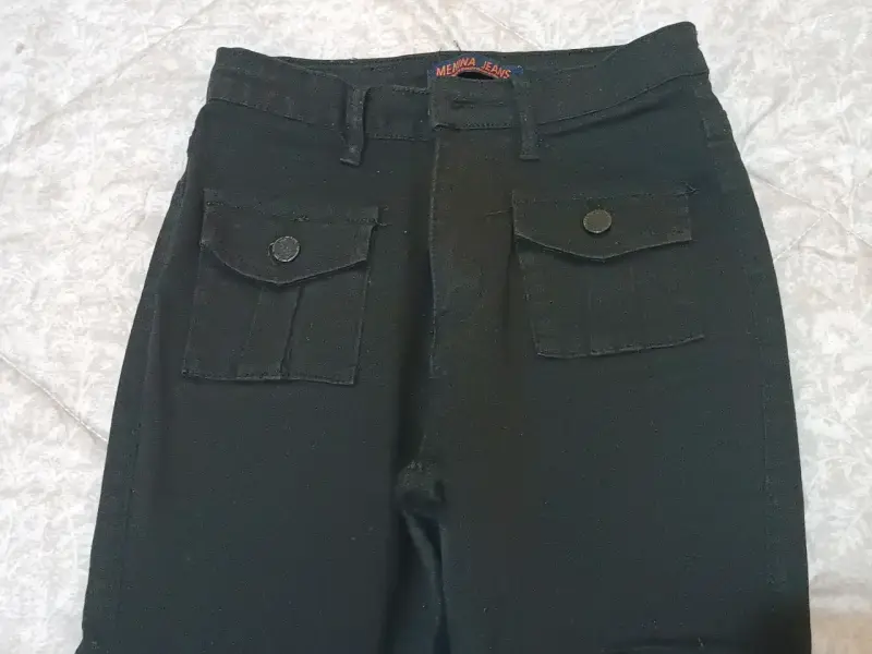 Pantalones cargo negro - 2