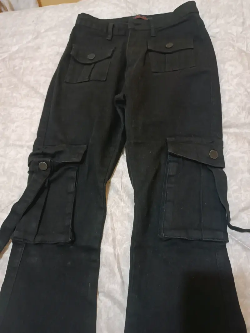 Pantalones cargo negro - 3