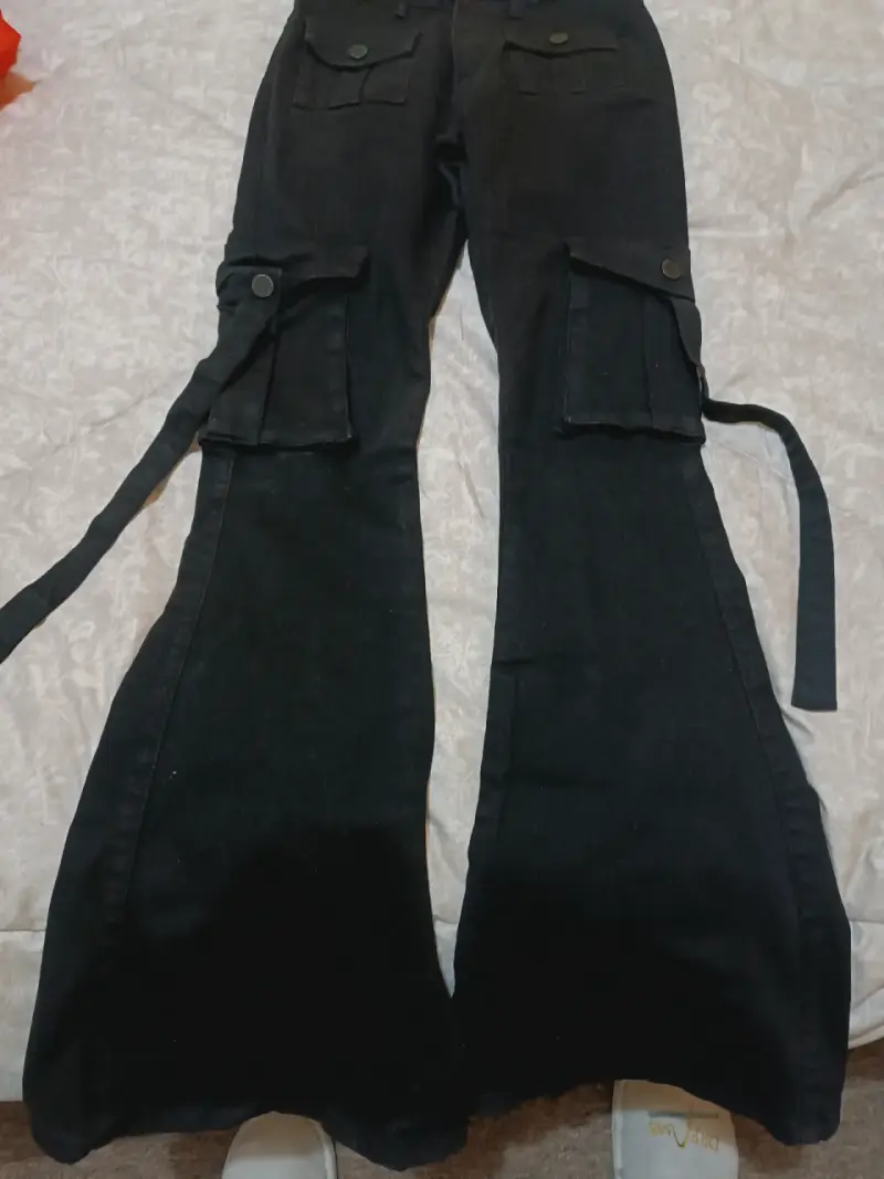 Pantalones cargo negro - 4