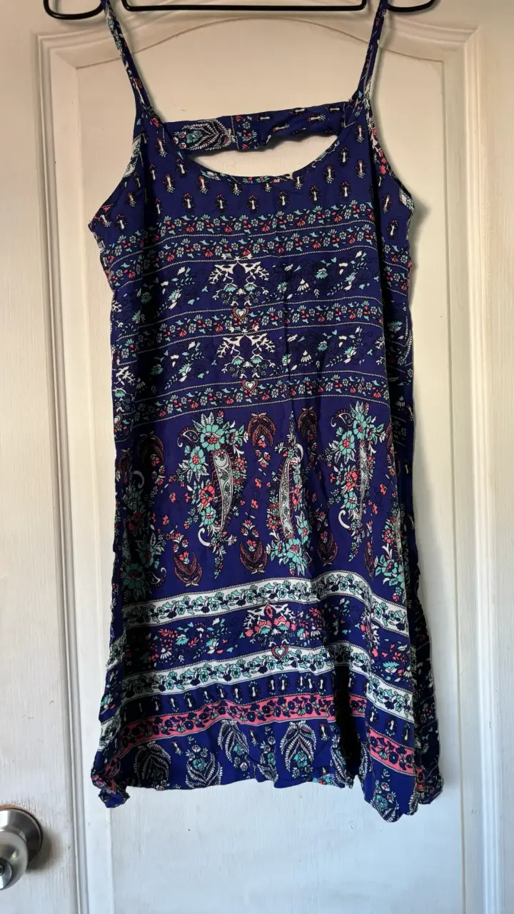 Vestido estampado floral azul - 1