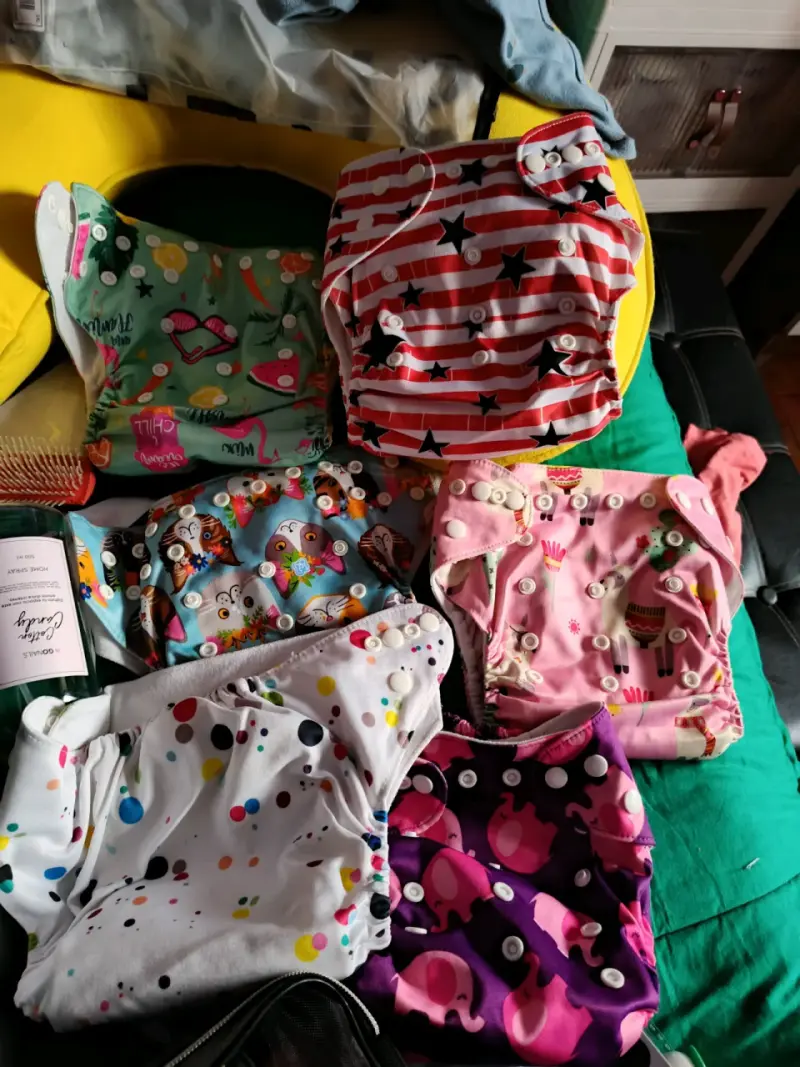 Pañales de tela reutilizables