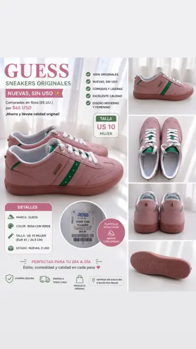 Zapatillas Guess rosadas nuevas - miniatura 1