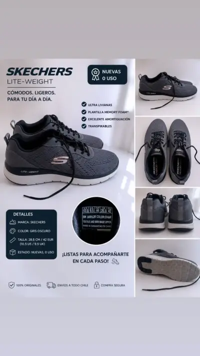 Zapatillas Skechers gris nuevas - miniatura 1