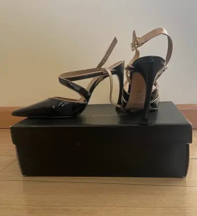 Zapatos Gacel de tacón negros brillantes - miniatura 2