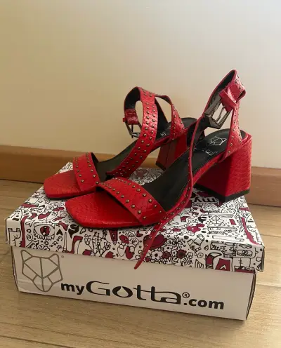 Sandalias Gotta rojas con tacos altos - miniatura 1