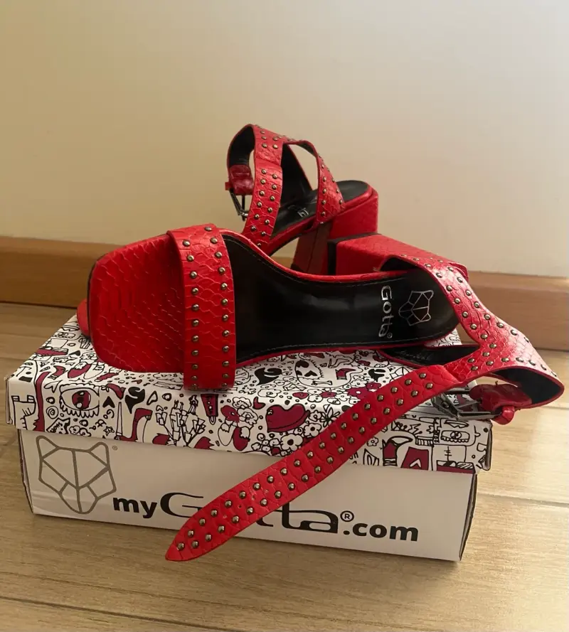 Sandalias Gotta rojas con tacos altos - 2