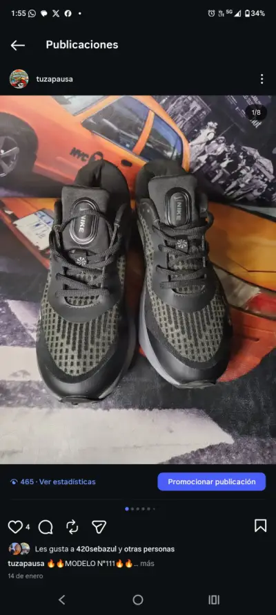 Zapatillas deportivas Nike negras - miniatura 1