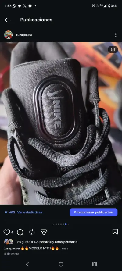 Zapatillas deportivas Nike negras - miniatura 6
