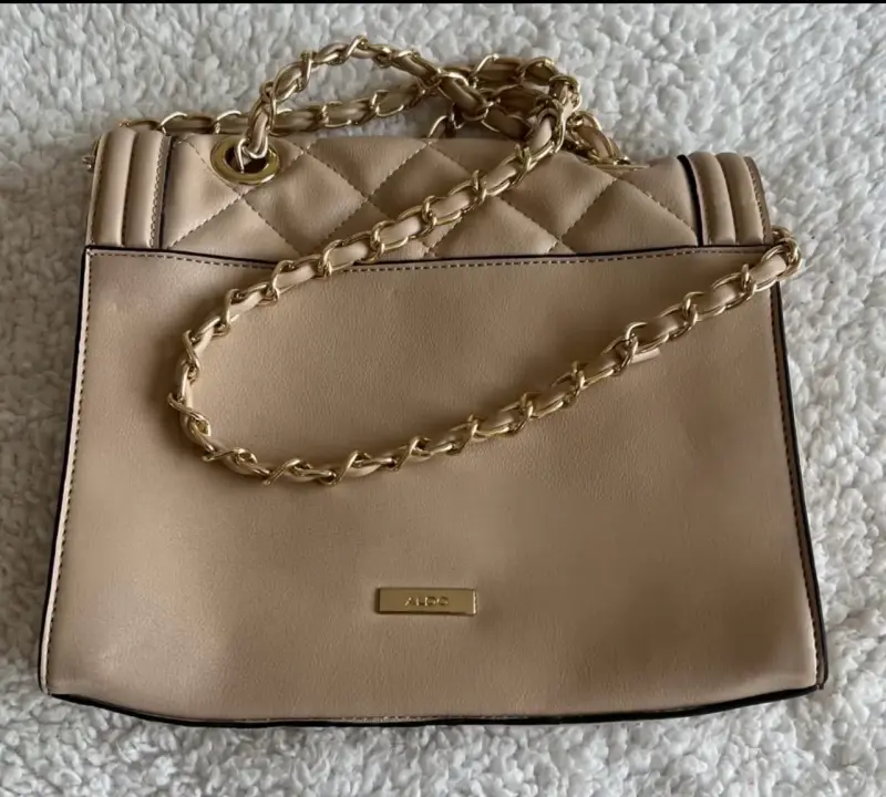Cartera bandolera beige acolchada - 2