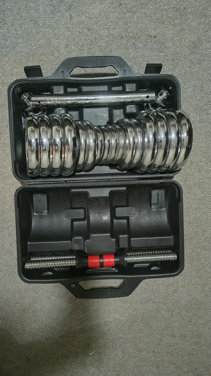 Set de pesas cromadas 30 kg - 2