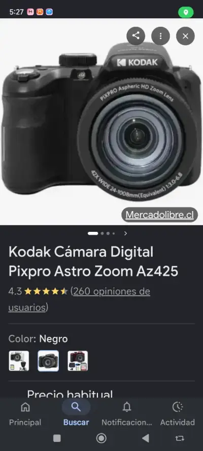 Kodak Cámara Digital Pixpro AZ425 Negra - miniatura 1