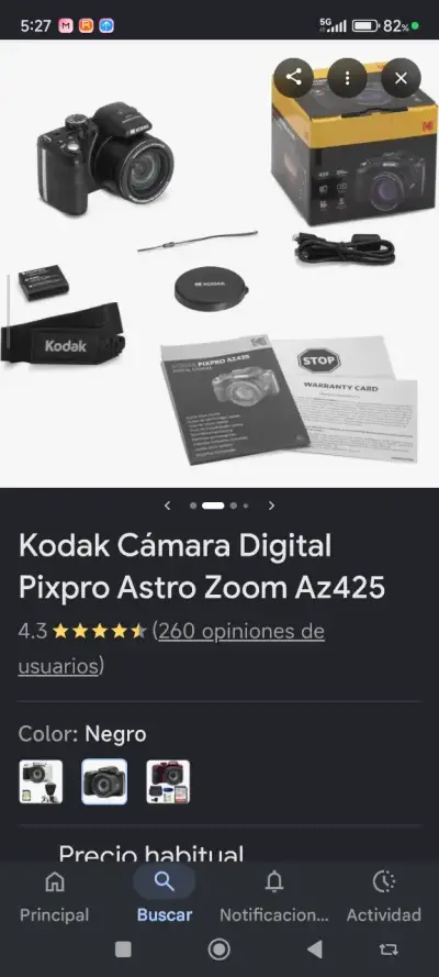 Kodak Cámara Digital Pixpro AZ425 Negra - miniatura 2