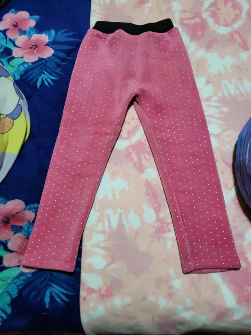 Leggings rosados de puntos - 2