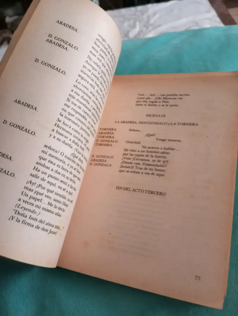 Libro Don Juan Tenorio - José Zorrilla - 2