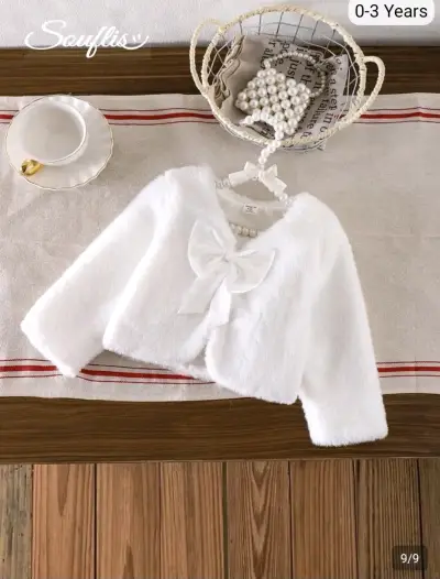 Chaqueta blanca para bebés - miniatura 1