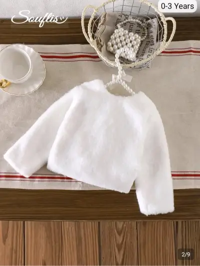 Chaqueta blanca para bebés - miniatura 2