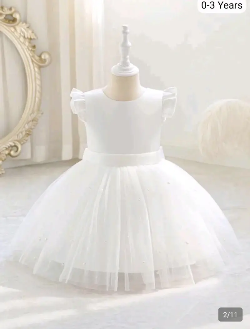 Vestido blanco para niña - 1