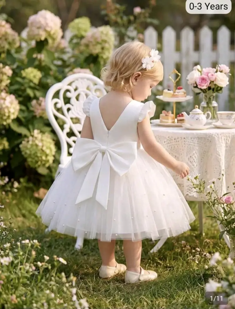 Vestido blanco para niña - 2
