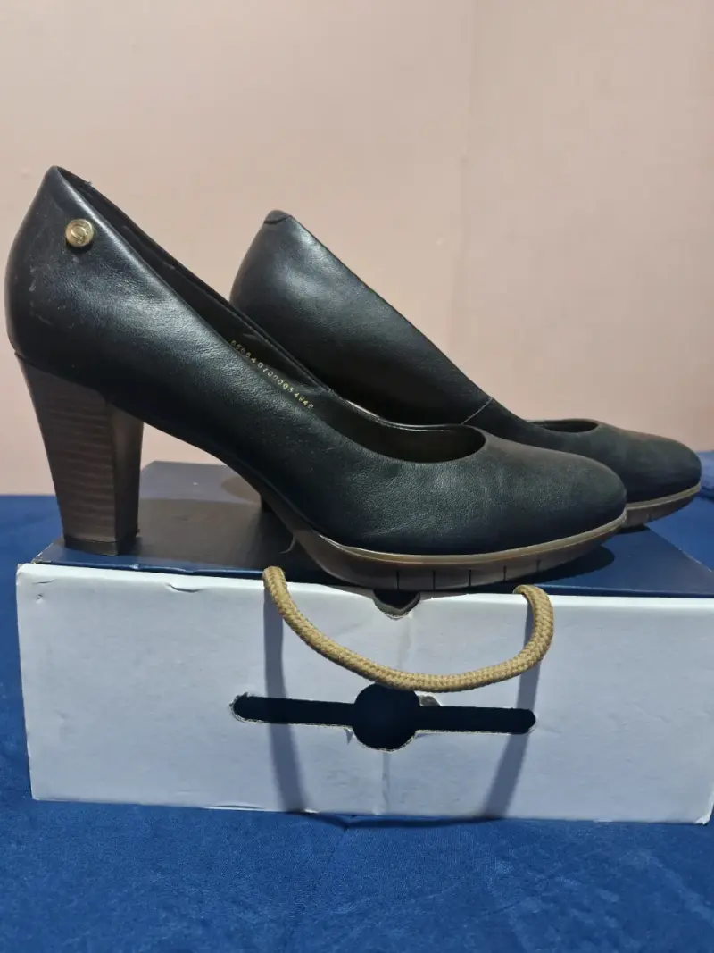 Zapatos de tacón negros, GACEL de CUERO 100% - 1