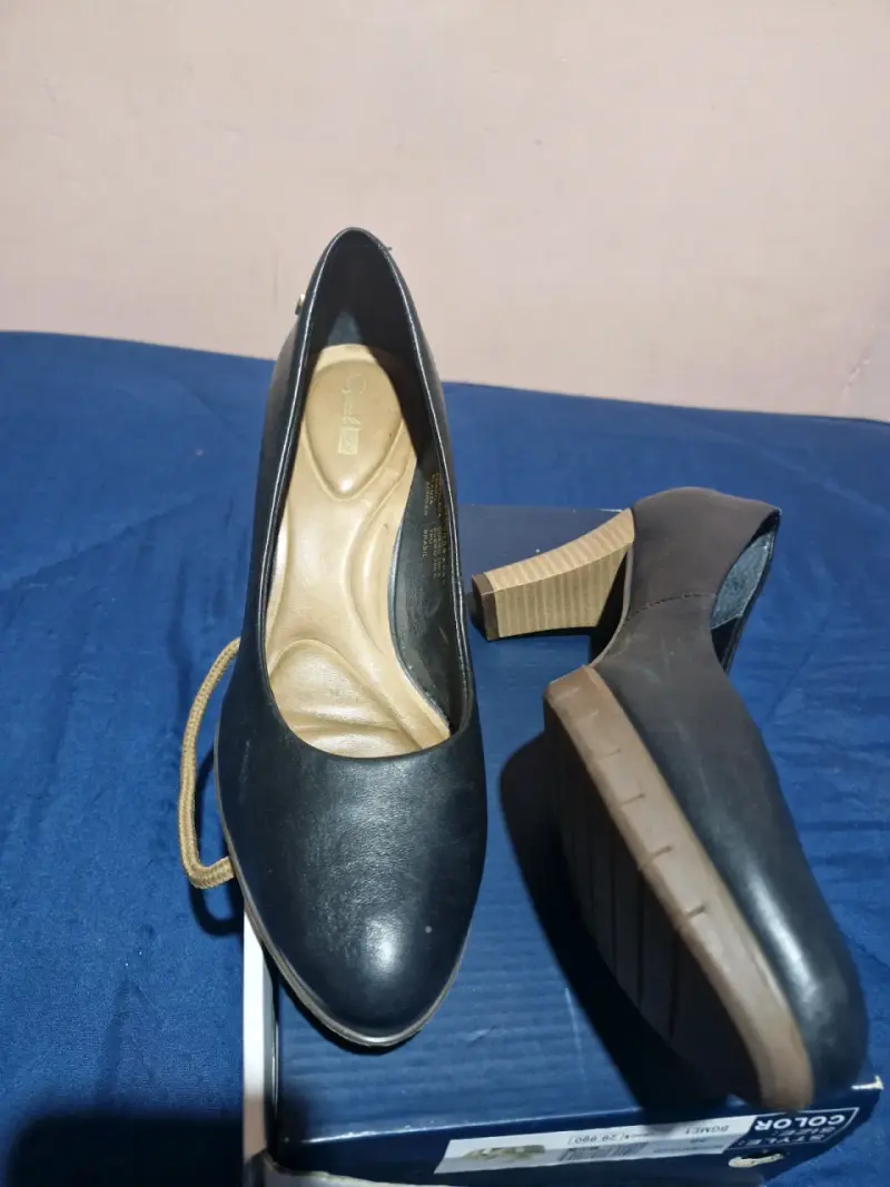 Zapatos de tacón negros, GACEL de CUERO 100% - 3