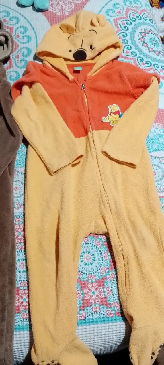 Disfraz enterito amarillo oso
