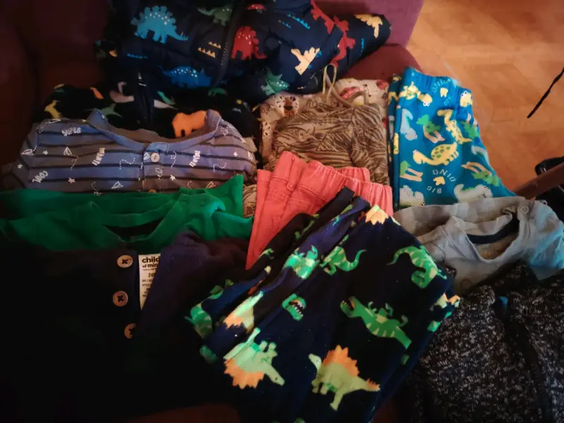 Ropa infantil con estampados de dinosaurios