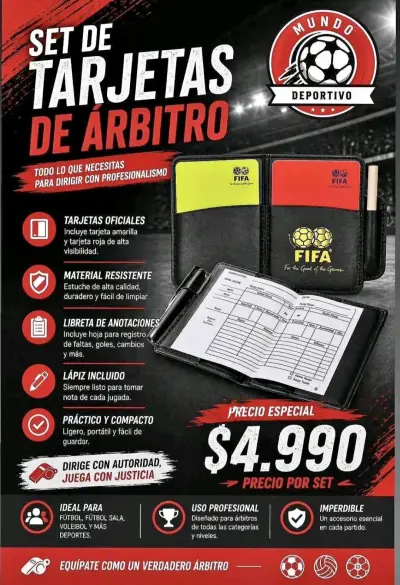 Set de tarjetas de árbitro FIFA - miniatura 1