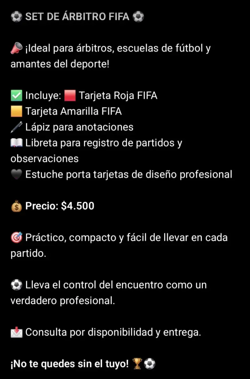 Set de tarjetas de árbitro FIFA - 5