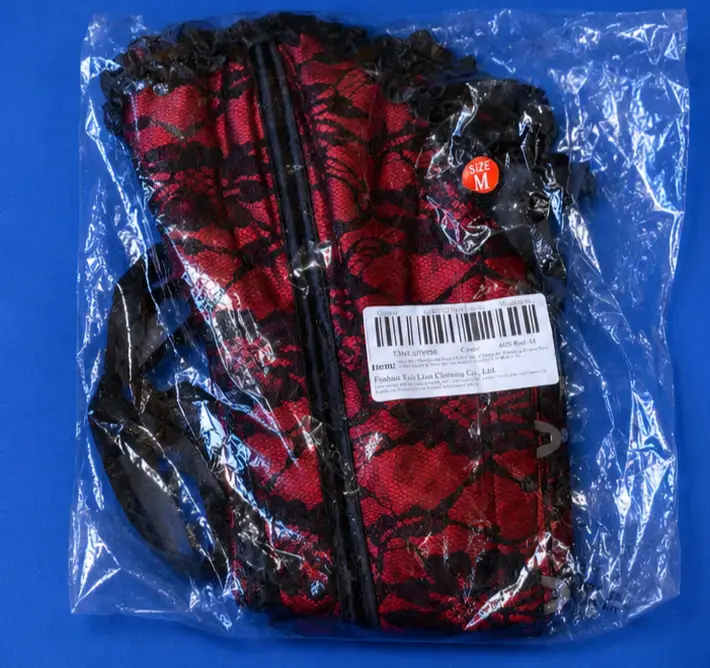 Corset rojo encaje talla XS - 1