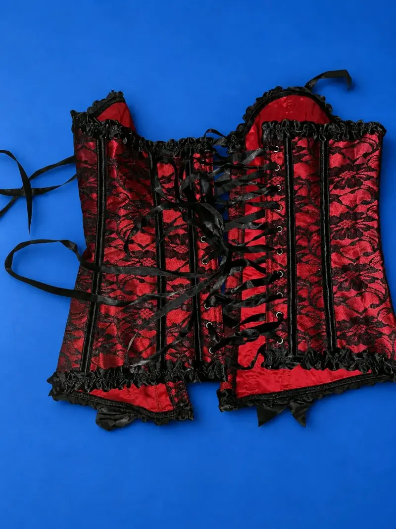 Corset rojo encaje talla XS - 2