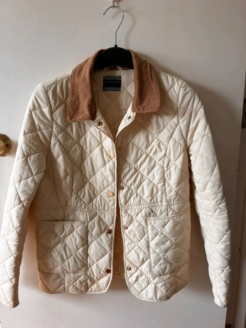Chaqueta acolchada beige