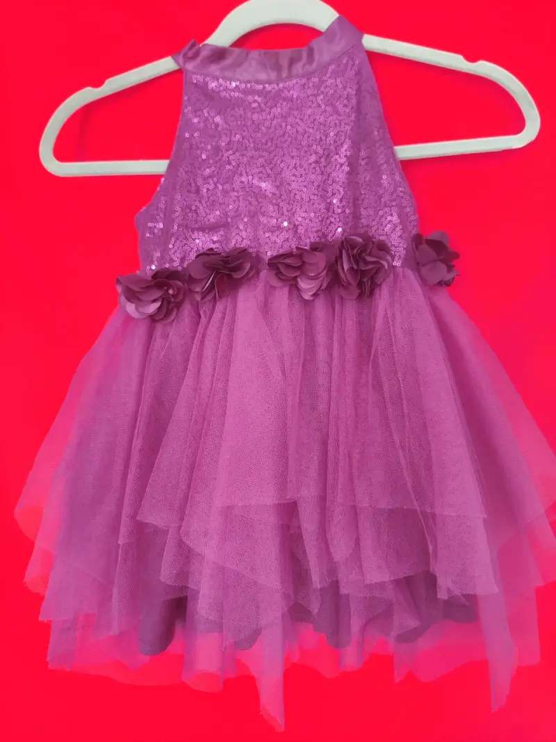 Vestido de fiesta morado para niña - 2