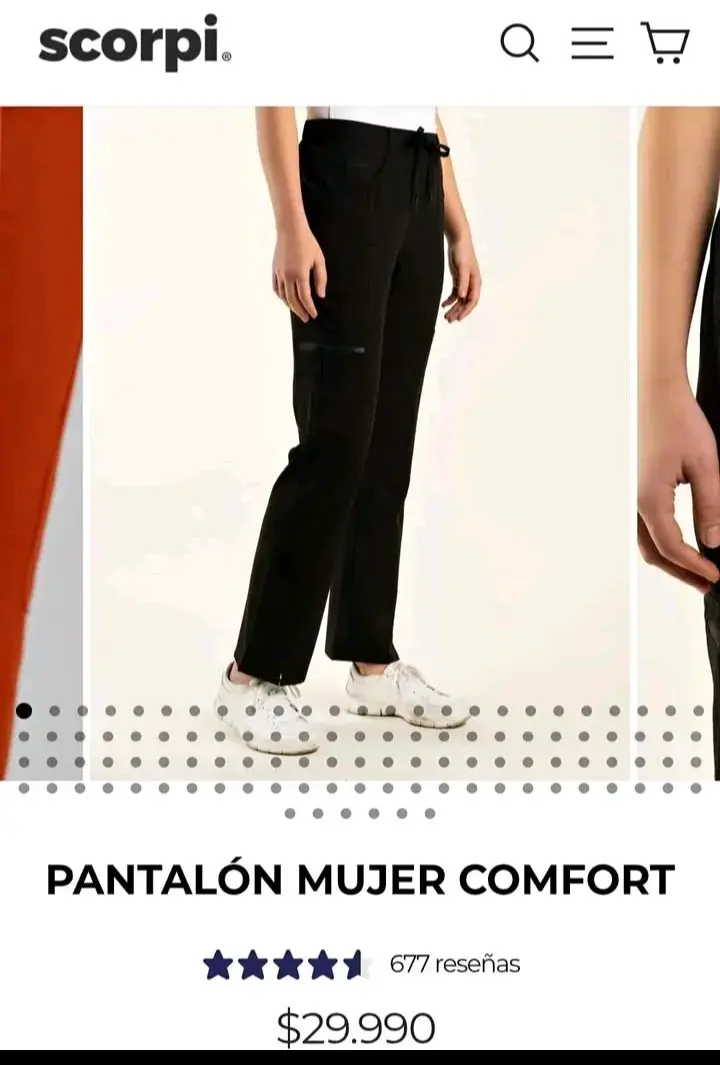 Pantalón mujer negro confort