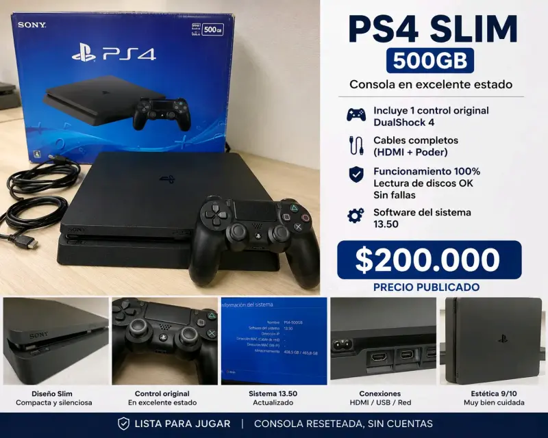 Consola PS4 Slim 500GB