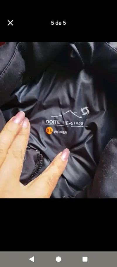 Parka térmica negra Doite - miniatura 5