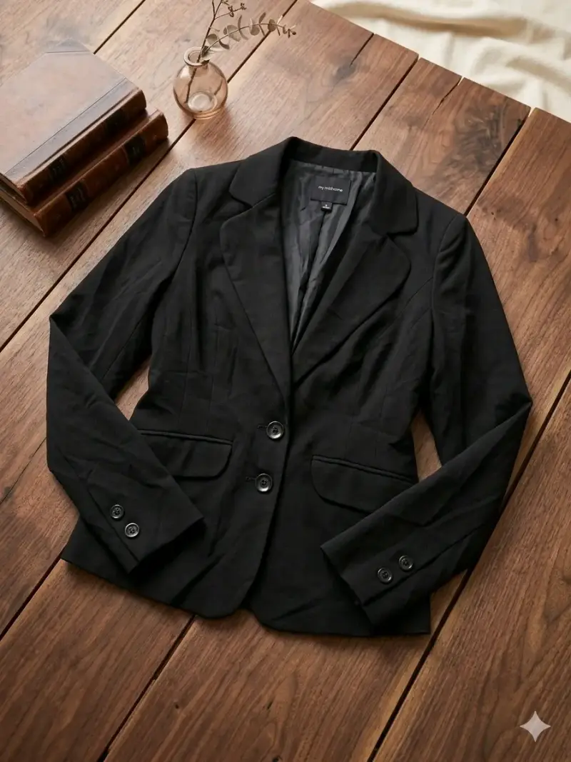 Blazer negro de mujer elegante