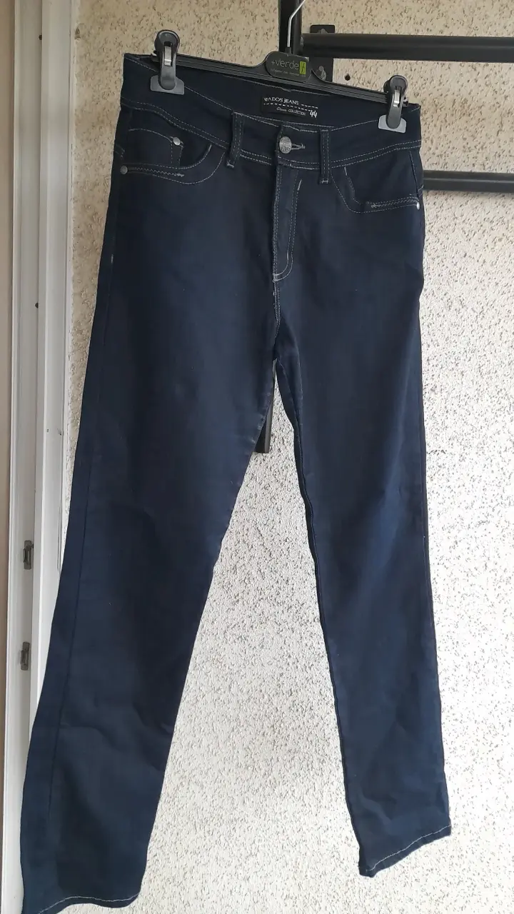 Jeans azul oscuro clásico - 5
